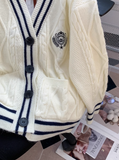 Ndyad Korean style V-neck JK cardigan autumn new style outer wear knitted sweater jacket for women HZ1024
