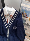 Ndyad Korean style V-neck JK cardigan autumn new style outer wear knitted sweater jacket for women HZ1024