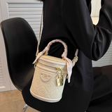 Ndyad niche fashion cylindrical hand-held shoulder bucket bag messenger bag HZ1024