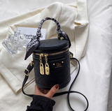 Ndyad niche fashion cylindrical hand-held shoulder bucket bag messenger bag HZ1024