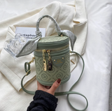 Ndyad niche fashion cylindrical hand-held shoulder bucket bag messenger bag HZ1024