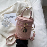 Ndyad niche fashion cylindrical hand-held shoulder bucket bag messenger bag HZ1024