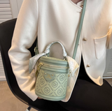 Ndyad niche fashion cylindrical hand-held shoulder bucket bag messenger bag HZ1024
