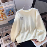 Ndyad fur soft round neck pullover sweater HZ1024
