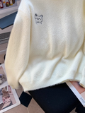 Ndyad fur soft round neck pullover sweater HZ1024