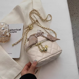 Ndyad style diamond chain mini square bucket bag HZ1024