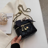 Ndyad style diamond chain mini square bucket bag HZ1024