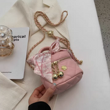 Ndyad style diamond chain mini square bucket bag HZ1024