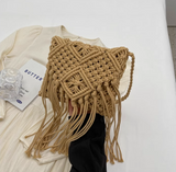 Ndyad Tassel Woven Shoulder Bag Crossbody Bag HZ1024