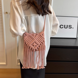 Ndyad Tassel Woven Shoulder Bag Crossbody Bag HZ1024
