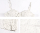 Evafashion hot girl style irregular ruffled floral suspender long skirt HZ1024