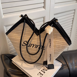 Ndyad versatile straw shoulder bag tote bag HZ1024