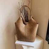 Ndyad soft leather large capacity shoulder bag commuter tote bag HZ1024