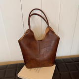 Ndyad soft leather large capacity shoulder bag commuter tote bag HZ1024