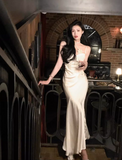 Ndyad Satin Fitted Suspender Dress HZ1024