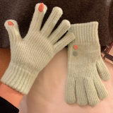 Ndyad knitted wool touch screen gloves HZ1024