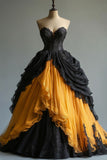 Ndyad A-line sweetheart neck lace long prom dress, beautiful formal evening gown HZ1024