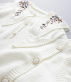 Ndyad Embroidered Long-sleeved Cardigan Sweater HZ1024