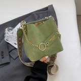 Ndyad single shoulder bucket bag wide band messenger bag HZ1024