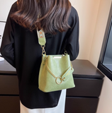 Ndyad single shoulder bucket bag wide band messenger bag HZ1024