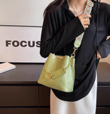 Ndyad single shoulder bucket bag wide band messenger bag HZ1024
