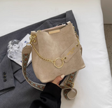 Ndyad single shoulder bucket bag wide band messenger bag HZ1024