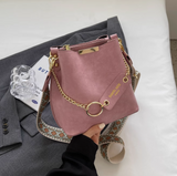 Ndyad single shoulder bucket bag wide band messenger bag HZ1024