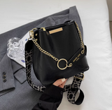 Ndyad single shoulder bucket bag wide band messenger bag HZ1024