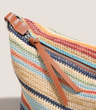 Ndyad Straw Large Capacity Woven Bag Shoulder Messenger Bag HZ1024