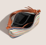 Ndyad Straw Large Capacity Woven Bag Shoulder Messenger Bag HZ1024