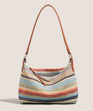 Ndyad Straw Large Capacity Woven Bag Shoulder Messenger Bag HZ1024