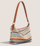 Ndyad Straw Large Capacity Woven Bag Shoulder Messenger Bag HZ1024