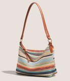 Ndyad Straw Large Capacity Woven Bag Shoulder Messenger Bag HZ1024