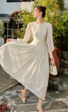 Ndyad Twist Chiffon Long Sleeve Dress HZ1024