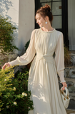 Ndyad Twist Chiffon Long Sleeve Dress HZ1024
