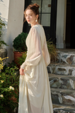 Ndyad Twist Chiffon Long Sleeve Dress HZ1024