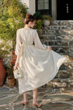 Ndyad Twist Chiffon Long Sleeve Dress HZ1024