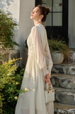 Ndyad Twist Chiffon Long Sleeve Dress HZ1024