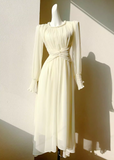 Ndyad Twist Chiffon Long Sleeve Dress HZ1024
