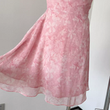 Evafashion romantic floral suspender dress HZ1024