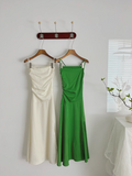 Ndyad Satin Swing Neck Suspender Dress Birthday Dress HZ1024