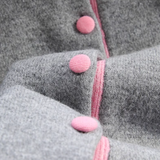 Ndyad color crew neck knitted cardigan HZ1024