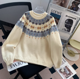 Ndyad Isle Vintage Jacquard Crew Neck Sweater HZ1024
