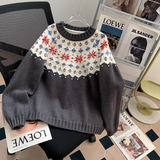 Ndyad Isle Vintage Jacquard Crew Neck Sweater HZ1024