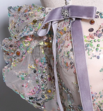 Evafashion A-line off-shoulder tulle sequined long prom dress, purple evening dress HZ1024