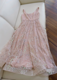 Ndyad pink A-line tulle sequin short prom dress, light pink homecoming dress HZ1024