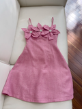 Ndyad red A-line spaghetti strap short prom dress, rose red homecoming dress HZ1024