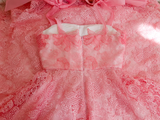Ndyad A-line tulle lace short prom dress, pink homecoming dress HZ1024