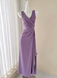 Ndyad Irregular patchwork pleated flowing dress HZ1024