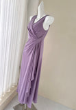 Ndyad Irregular patchwork pleated flowing dress HZ1024